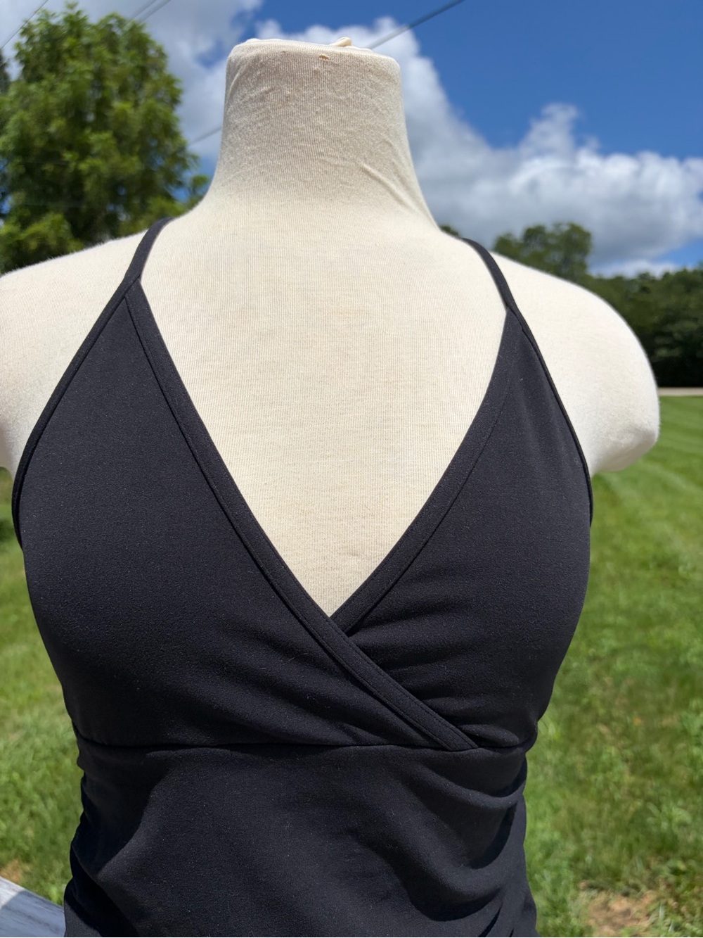 Lululemon Full Freedom Tank Mesh RacerBack Black Size 8 Strappy Sides No Pads - Picture 2 of 11